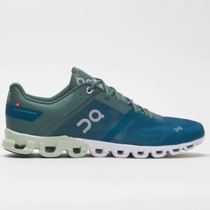 ON RUNNING men’s green / blue CloudFlow athletic shoes 10